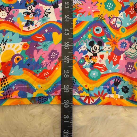 Disney Pride Collection Mickey Mouse Short Sleeve Button Down Shirt Medium NWOT - Picture 12 of 15